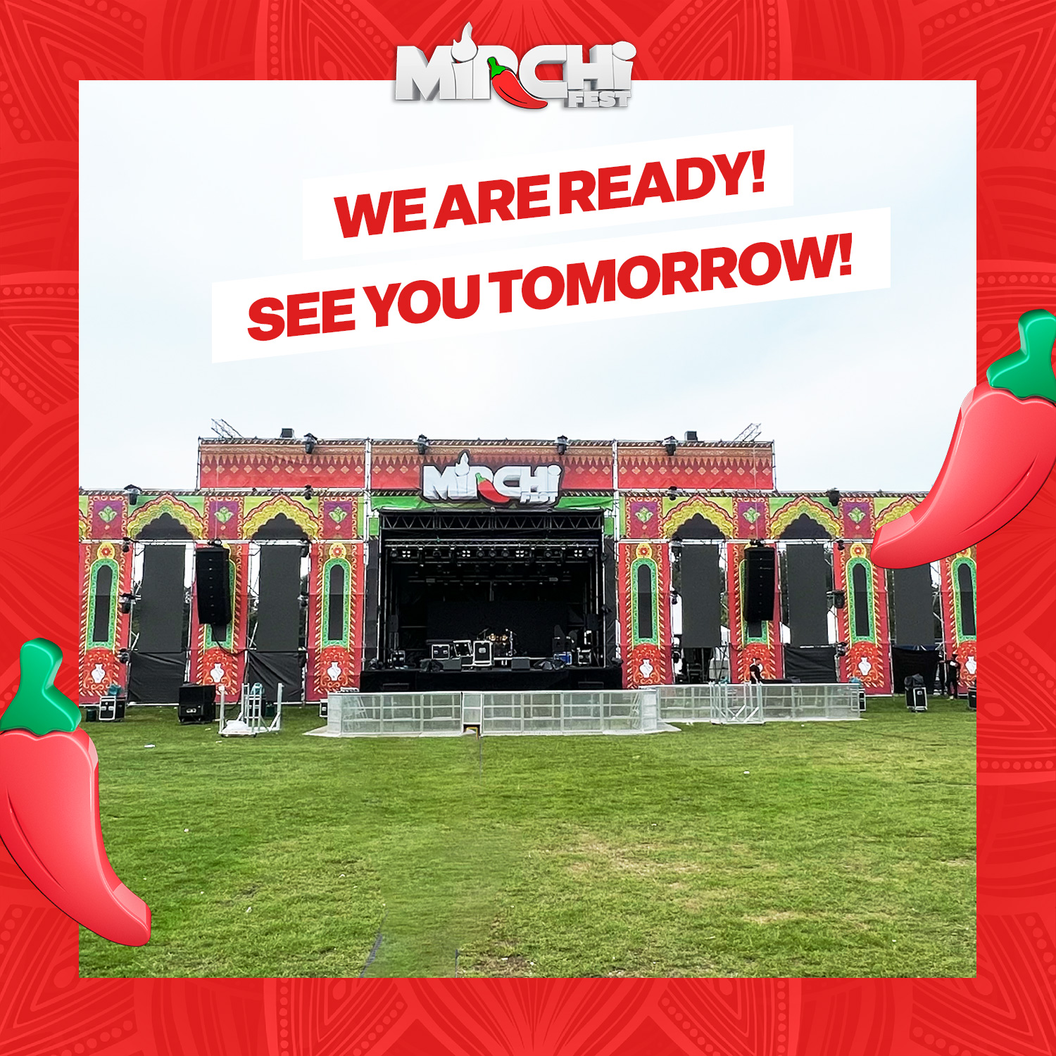 We are ready, see you tomorrow