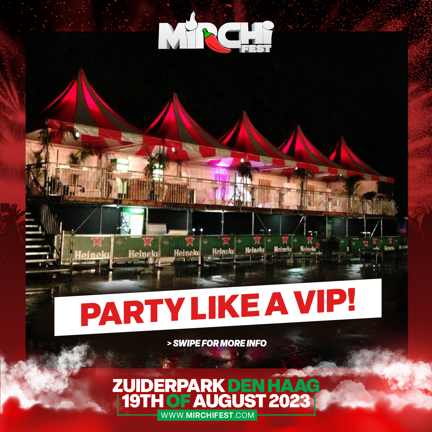 VIP-deck naast de mainstage