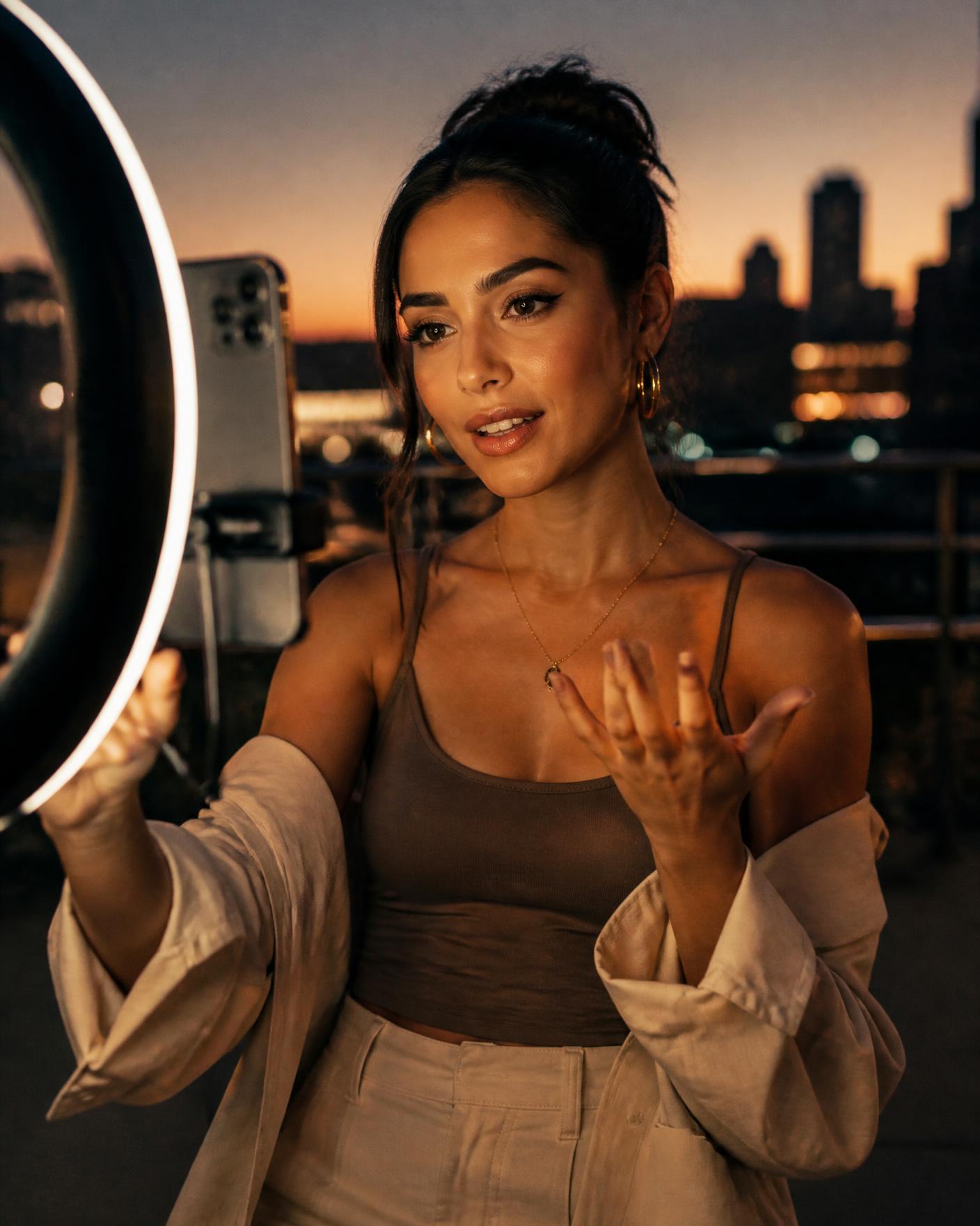 Creator die content maakt voor een social campagne